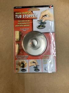 New Keeney Tarnish Free Quick Cover Up Brushed Nickel Tub Stopper - Picture 1 of 2