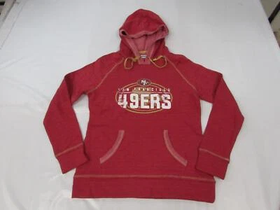 Nueva sudadera con capucha suave roja jaspeada talla M de los San Francisco 49ers para mujer con estampado desgastado Foto 1 de 3