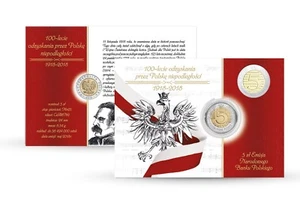 Polonia 2018 5 piezas Moneda de circulación en ampolla 100 aniversario de independencia. - Imagen 1 de 5