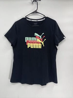 Camisa Puma Juvenil Talla Extra Grande XL Negra Camiseta Manga Corta Niños Gráfico Retro Foto 1 de 4