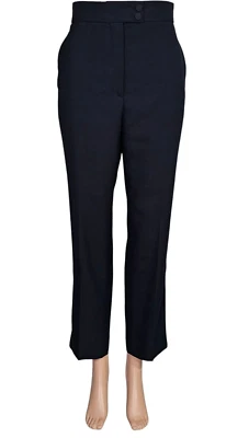 Pantalón SANDRO Azul Marino Cintura Alta Tonal Rayas Laterales Pierna Recta 40/8 US $295 Foto 1 de 4