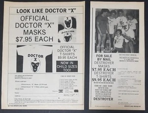 THE DESTROYER Mr X wrestling MASK ad 1983 REVUE Magazine Tony Atlas vs Abdullah  - Picture 1 of 2