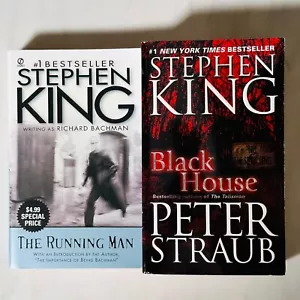 Lot of 2 Horror Paperback Novels - Stephen King - Running Man - Black House - Imagen 1 de 6