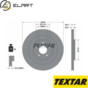 2x BRAKE DISC 92349403 FOR HYUNDAI IONIQ/5/6 KIA EV6/EV9 GENESIS GV60 - Picture 1 of 6