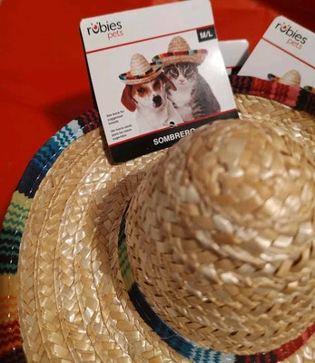 Rubies M/L Pet Dog, Cat  Sombrero Hat, Costume Multicolor, NWT  - Image 1 of 4
