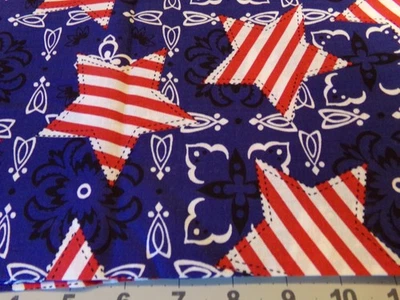 1/2 YD X 44" VINTAGE "STAR TOSSED"/ SPRING/COTTON  NEW #1572 - Image 1 of 3