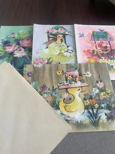 Lotto di 4 biglietti di auguri incoronazione vintage con buste originali, mai usati - Foto 1 di 4