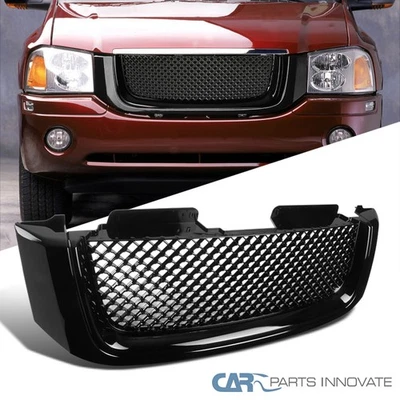 Fits 02-07 GMC Envoy Mesh Black ABS Front Hood Bumper Grill Grille Replacement - Image 1 of 4