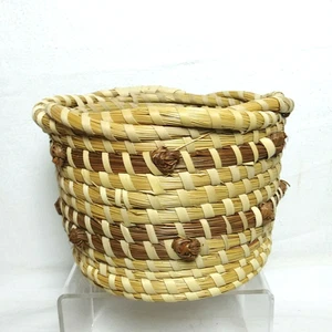 South Carolina Gullah Süßgras Korb Knoten Akzente Annabelle Ellis 4,5"x 5" - Bild 1 von 22