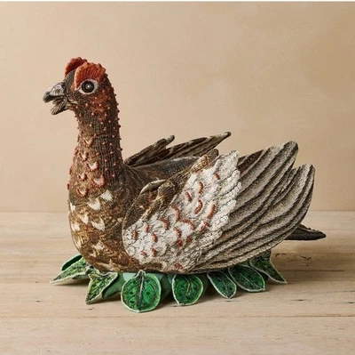 John Derian for Target 16" Beaded Grouse Pillow Sold Out Thanksgiving Fall - Image 1 of 3