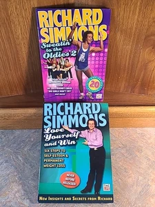 Richard Simmons Dvd Lot, Love Yourself And Win, Sweatin To The Oldies 2 - Foto 1 di 4