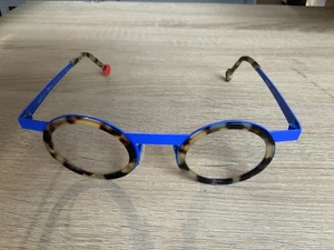 Sabine Be Gipsy Eyeglasses Handmade in France Blue Tortoise Round Frame 43-26 - Picture 1 of 6