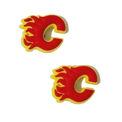 NHL Calgary Flames Hockey Team For Crocs Shoe Charms Jibbitz - 2 Pieces - Image 1 of 3