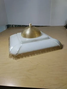 Vintage Art Deco Style Plastic Ceiling Light Diffuser Or Shade - Fits Over Bulb - Picture 1 of 18