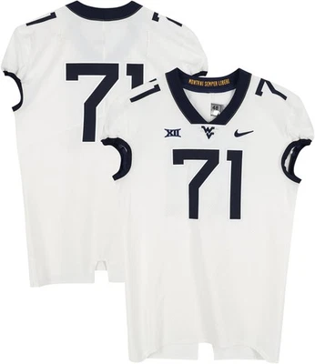 West Virginia Mountaineers TI #71 White Jersey from Football Program - Size 48+4 - Image 1 of 3