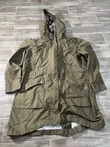 Pendleton Womens Large Waterproof Rain Trail Jacket Green Hooded Plaid Lining - Picture 1 of 8