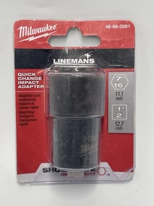 48-66-0061 Adattatore femmina quadrato 7/16" esagonale cambio rapido x 1/2" Milwaukee  - Foto 1 di 2