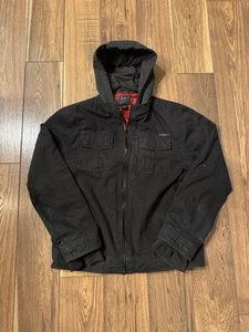 Fox Racing Heritage Forged Straightaway Hooded Jacket Men's Size L Blk (READ!) - Picture 1 of 8