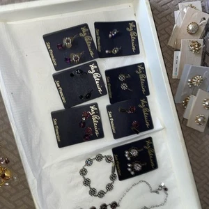 LOT OF 7 Pairs Liz Palacios Earrings 1 NECKLACE BRACELET CARDS NEW OLD STOCK - Picture 1 of 10