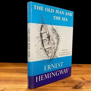 HEMINGWAY The Old Man And The Sea Illustrated SCRIBNERS "A" HCDJ 1960 1st Thus - Picture 1 of 24