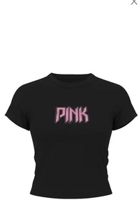 Victoria Secret PINK Retro Cotton Short Sleeve Tee WITH BLING LOGO SIZE M ❤️❤️❤️ - Picture 1 of 6