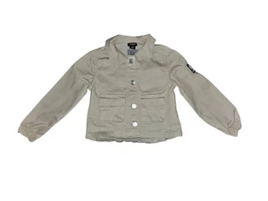 Bebe Mädchen Utility Jacke, einfarbig, grün Knopfleiste 100% Baumwolle Langarm Gr. 4 - Bild 1 von 7