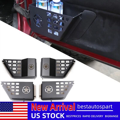Front+Rear Door Side Insert Organizer Box Pockets For Jeep Wrangler JK 2007+ 4Dr - Image 1 of 4