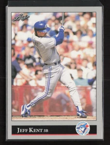 1992 Leaf #445a Jeff Kent Toronto Blue Jays Rookie NM - Picture 1 of 2