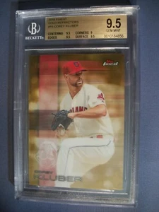 COREY KLUBER 2016 Topps Finest Gold rifrattore #15 BGS GEM MINT 9,5 indiani /50 - Foto 1 di 1