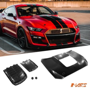 Shelby GT500 Look Aluminium Bonnet Hood & Vent for Ford Mustang FM 15-17 Bodykit - Picture 1 of 11