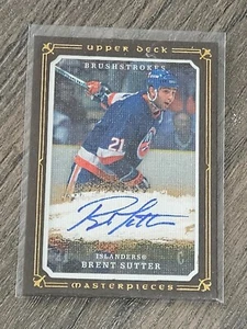 BRENT SUTTER 2008-09 Upper Deck Masterpieces Brushstrokes Auto Autograph MB-SU - Picture 1 of 2