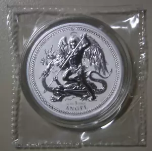 Isle Of Man 1 Angel 2017 Plata 1 Onza #F5893 Micro Minting Dragones - Imagen 1 de 6