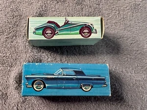 Vintage Avon Men's Collector Glass Car Thunderbird '55 and Triumph TR3 ‘56 1Y - Picture 1 of 5