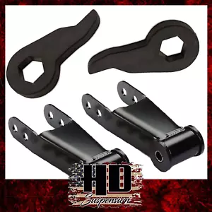 Chevrolet GMC 4x4 K1500 3"-2" Lowering Drop Adj Torsion Key Shackle Urethane - Foto 1 di 4