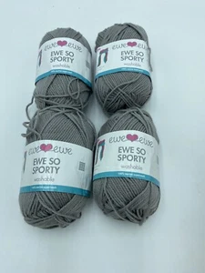 4 madejas gris 100 % merino lavable deporte peso hilo de lana - ITALIA - Imagen 1 de 7