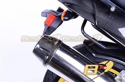 Protector de cubierta de punta de escape 100 % fibra de carbono para BMW K1200S K1200 S K1200R K1200 R  Foto 1 de 4