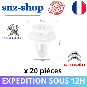 20 Clip Clips pour fixation garniture Compatible PEUGEOT CITROEN Saxo Clio - Bild 1 von 5