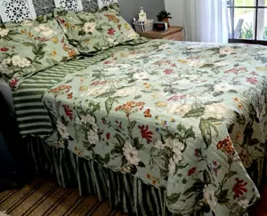 Waverly WILLIAMSBURG MAGNOLIA Garden Full Comforter set Shams & Bed Skirt - Picture 1 of 7