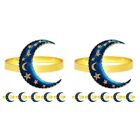  12 pièces Eid Ramadan lune serviette boucles métal porte-serviettes
