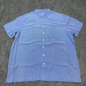 Breakwater Shirt Mens Extra Large Blue Striped Button Up Collared Breathable - Picture 1 of 11