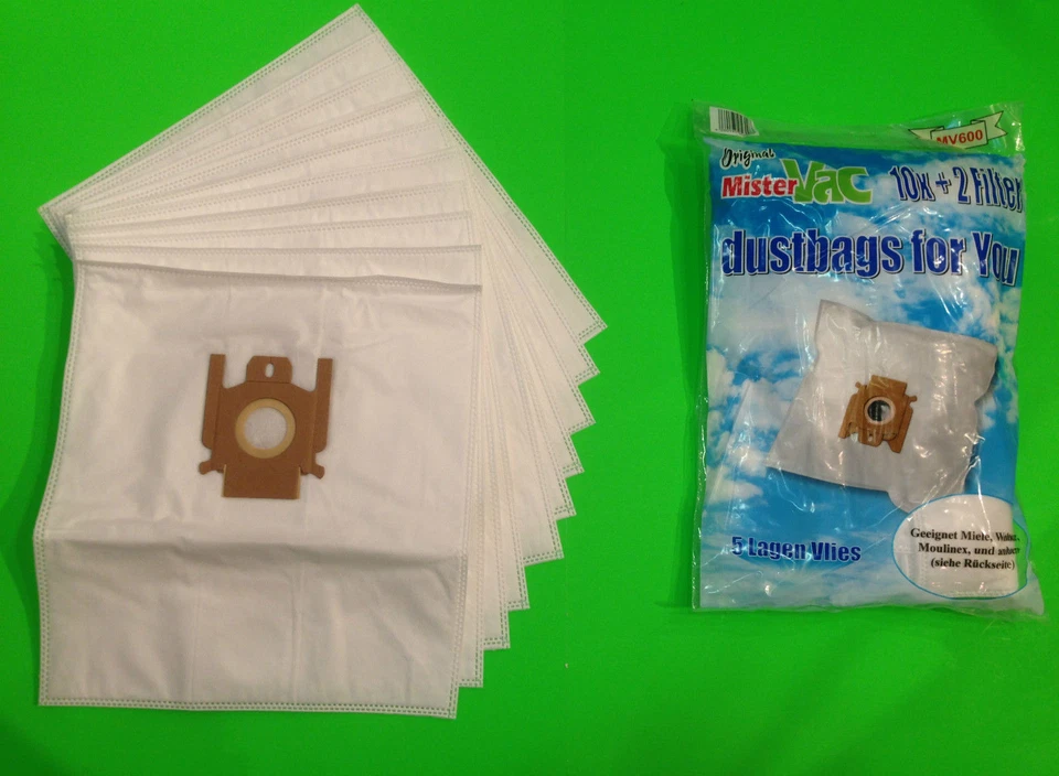 10-60 Stück Mister Vac (MV 600 - 652) Staubsaugerbeutel Filtertüten Staubbeutel - Bild 1 von 1