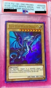 Blue Eyes White Dragon JUMP-EN068 PSA 8 Ultra Rare Promo 2014 Japan - Picture 1 of 2