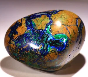 392 g 3.25" Sharp Polished Free Form Azurite Malachite Chrysocolla, Peru! AZS207 - Picture 1 of 6