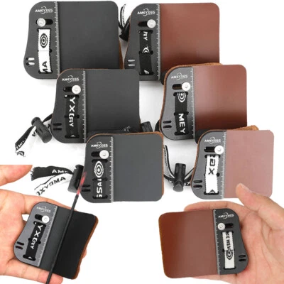 Archery Finger Tab Guard Barebow Protector Gear Cowhide Recurve Bow Hunting R/LH - Image 1 of 4