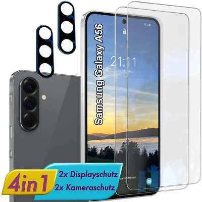 EGEDI Für Samsung Galaxy A56 DISPLAY&KAMERA Schutzglas Panzerfolie Linsen Glas Schutz