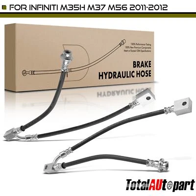 2x Manguera hidráulica de freno para INFINITI M35h 2012 M37 11-12 M56 delantera izquierda y derecha Foto 1 de 4