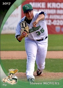 2017 Clinton LumberKings Grandstand #23 Steven Moyers Longmeadow Massachusetts 