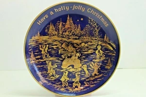 De colección 1977 Have A Holly Jolly Christmas, porcelana bávara, Alemania Occidental. - Imagen 1 de 5