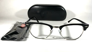 RAY-BAN 5154 Clubmaster Eyeglasses Frame Optics RB5154 Black 2000 Size 51-21-145 - Picture 1 of 6