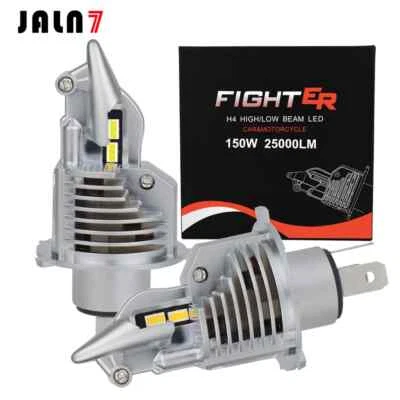 H4 LED Headlight Bulb Motorcycle Light Fighter Car Lamps CSP7035 6500KDC 12V 24V - Image 1 of 4